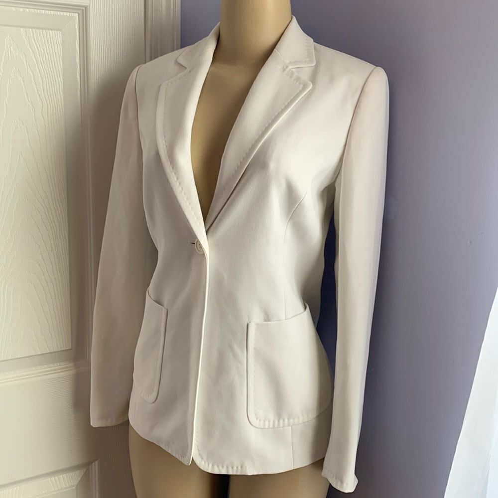 Victoria’s Secret Moda International Vintage White Blazer Jacket 4